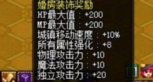 dnf套裝齊后細節提升之婚房屬性