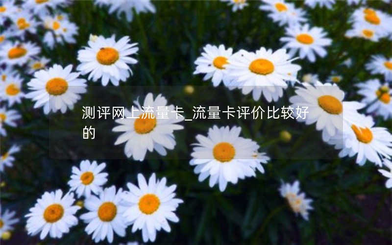 測評網上流量卡_流量卡評價比較好的